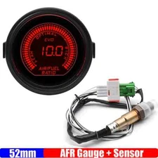 Air Fuel Ratio Gauge Red LED AFR Meter Display With Narrowband O2 Oxygen Sensor