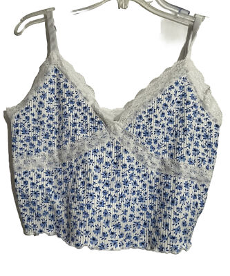 H And M Divided Juniors Top Tank Cropped Cami Med
