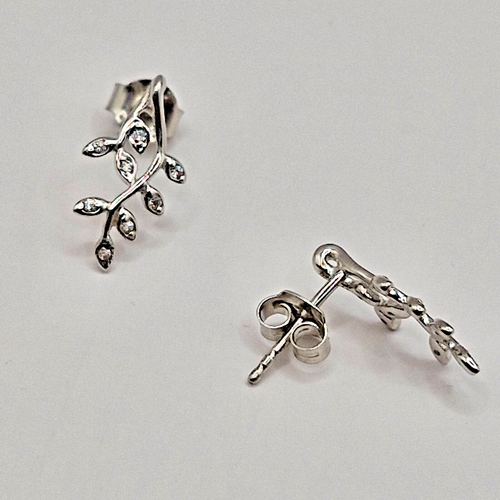 0.10Ct Round Cut Diamond Women Stud Earring's 14K White Gold Plated - Picture 4 of 7