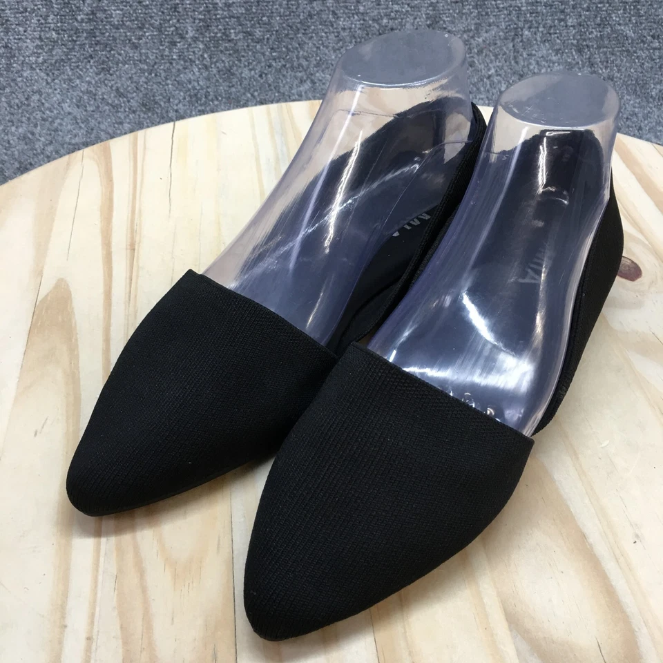 MIA Shoes Womens 8.5 M Lynne Casual Slip On Pointed Loafer Flats Black Fabric - Image 3 of 4