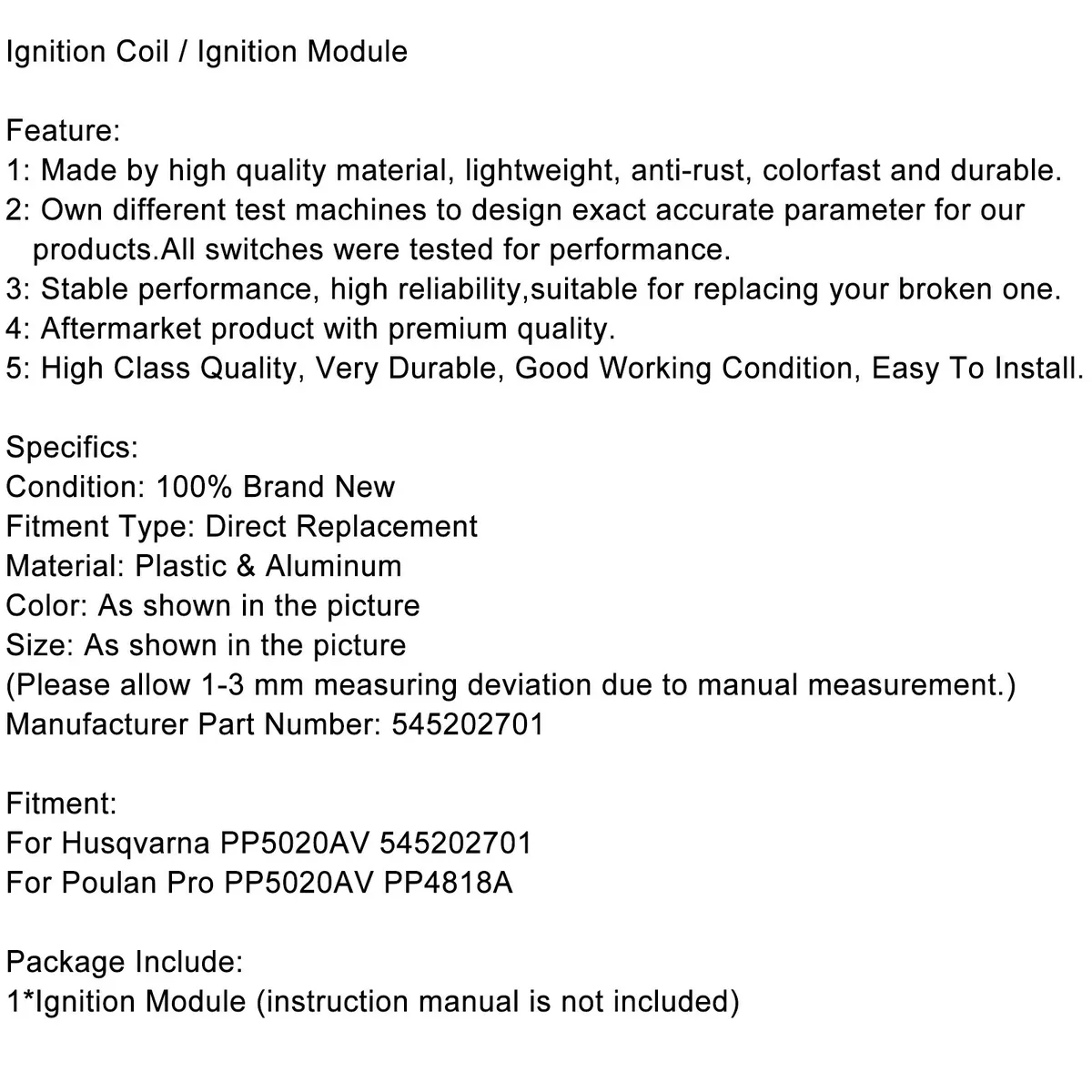Poulan pro 2024 5020 manual
