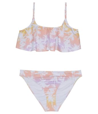 Roxy Girl's Like US Flutter Swimsuit Set Peach Bud Lahaina Light Size 16