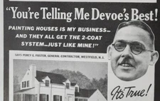 1938 DEVOE PAINT Magazine AD~Percy Foster/Westfield, NJ.~PONTEN AUTO Lunch TRAY