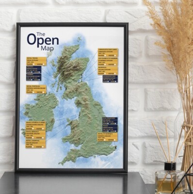UK golf map Open venues British golf top golf courses golf