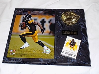 SANTONIO HOLMES NFL Pittsburgh Steelers Football Plaque 