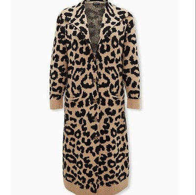 torrid leopard cardigan