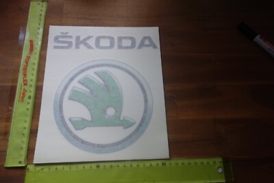 Alter Aufkleber Automobil Autohaus Werkstatt Zubehör SKODA Auto Service (M)