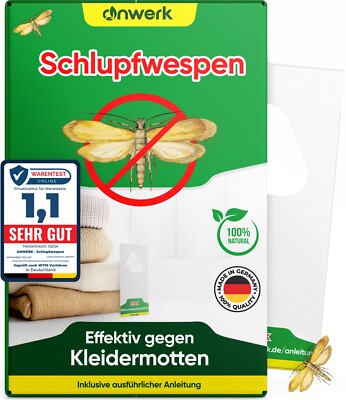 anwerk  Schlupfwespen gegen Kleidermotten 1 bis 25 Karten x 6 Lieferungen