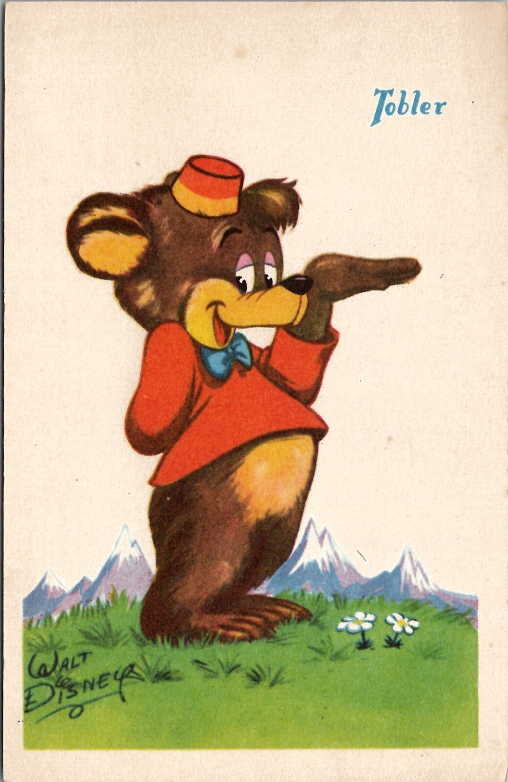 Walt Disney French Fun Fancy Free Bongo Bear Tobler Chocolate Adv Postcard X2 Ebay