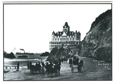 SAN FRANCISCO VICTORIAN CLIFF HOUSE 1896-07 HORSES&BUGGIES~5x7 NEW 1983 POSTCARD
