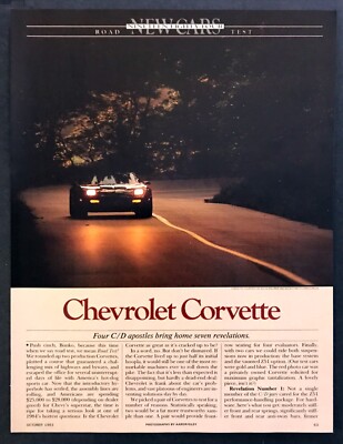 1984 Chevrolet Corvette Targa Coupe Road Test Technical Data Review Article
