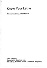 Soft Copy - Boxford - Know Your Lathe - A Screwcutting Lathe Manual-1988 Edition