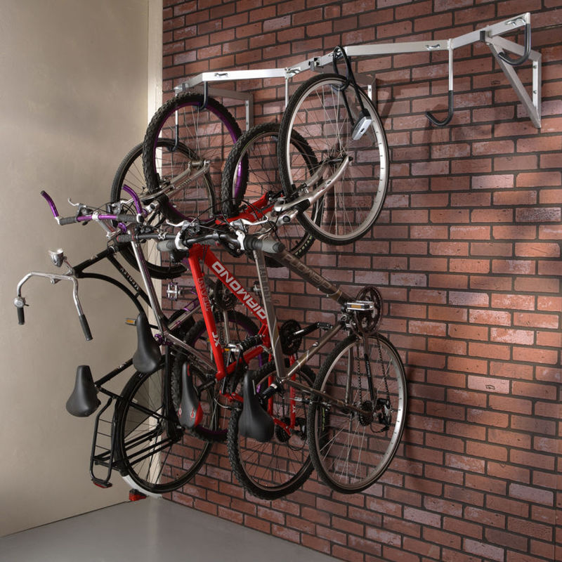 Accroche vélo mural 6 places Mottez B138C suspendu garage