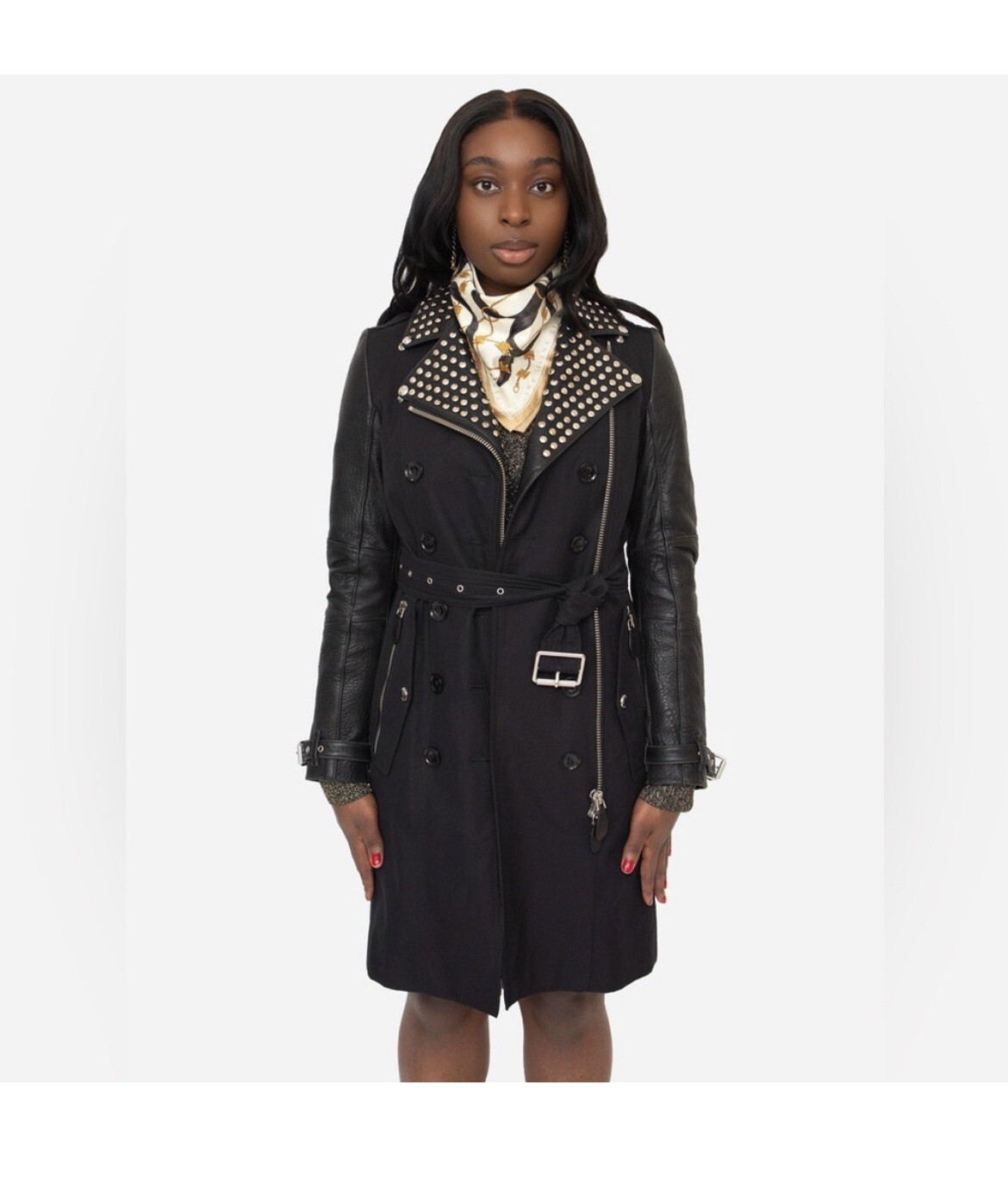 RARE Burberry Studded trench coat women 6