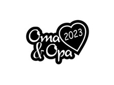 1 x  Plott Aufkleber Oma & Opa 2023 Sticker Familie Autoaufkleber Tuning Decal