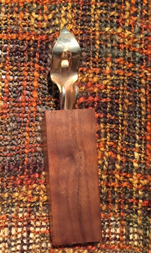 Vtg MCM Brass Wood Bottle Opener Church Key Judaica God Bless Our Home Jerusalem - Picture 3 of 4