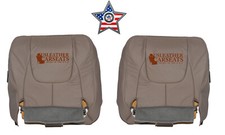 2003 For Dodge Ram 2500 3500 Driver Passenger Bottom Vinyl Seat Covers Tan