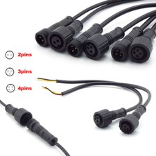 Waterproof 2 3 4 Pin IP65 Plug Jack Cable Wire LED Strips Male Female Connector