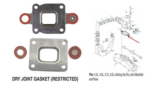 Gasket For Mercruiser 4.3 5.0 5.7 Marine Riser Manifold Elbow - Sierra Compatible