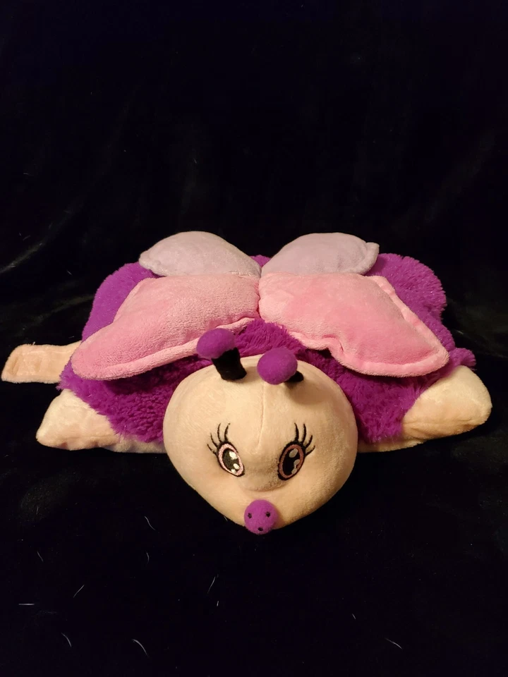 Almohada Mascotas PeeWee 2010 Rosa y Púrpura Mariposa Peluche  Foto 2 de 4