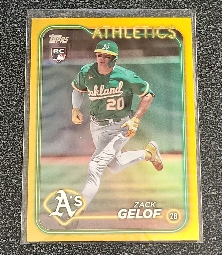 ZACK GELOF 2024 TOPPS SERIES 1 RC GOLD FOIL #166 OAKLAND A's