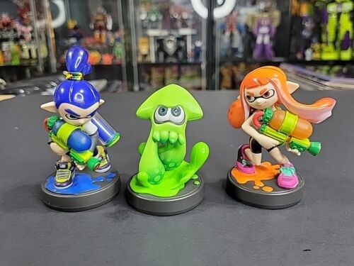 Nintendo Amiibo Splatoon Series 3-Pack Figures Green Squid