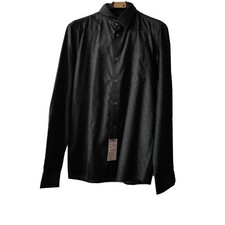 NWT, Arrow USA 1851 Men Sz 15.5 Button Up Dress Shirt Charcoal Solid Collar