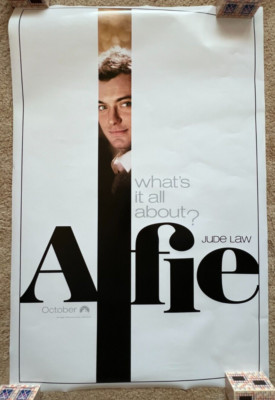 ROLLED ALFIE 2004 DOUBLE-SIDED MOVIE POSTER 27x40 JUDE LAW (white)