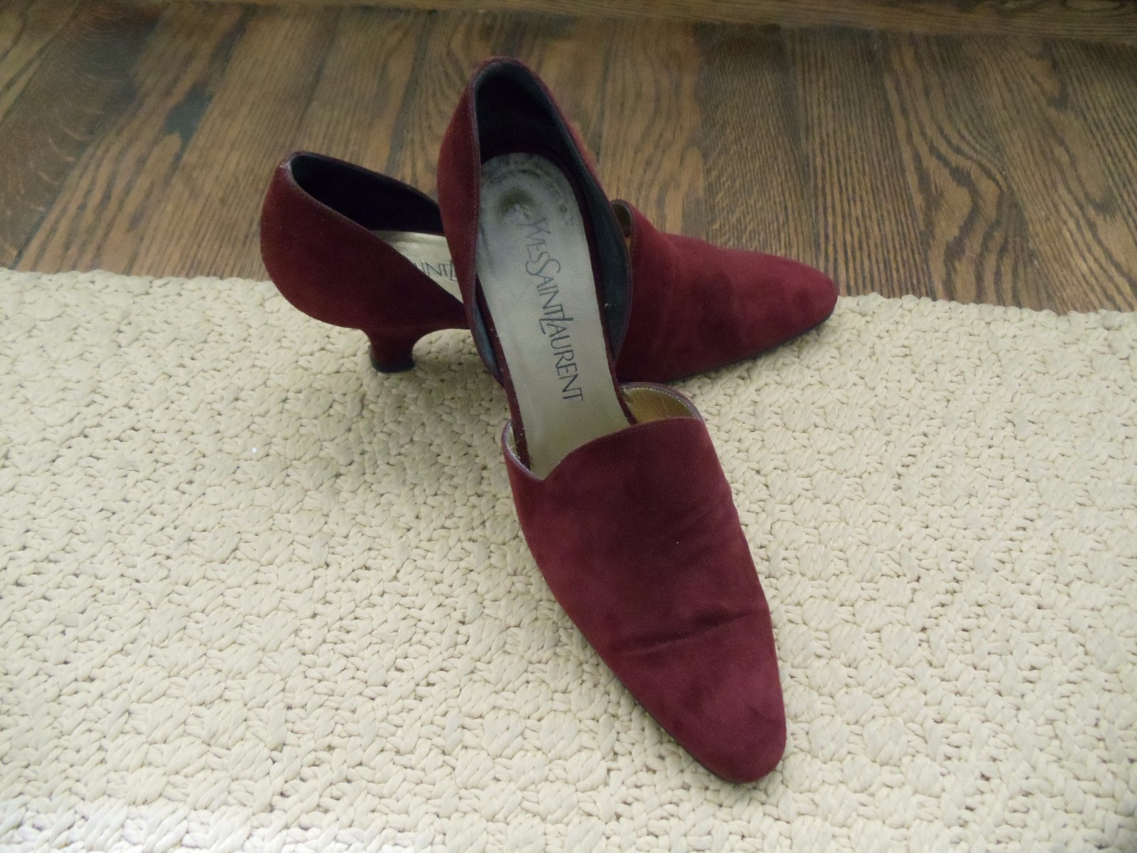 SAINT LAURENT Scarpe donna bordeaux YVES SAINT LAUREN scamosciate 5 5M