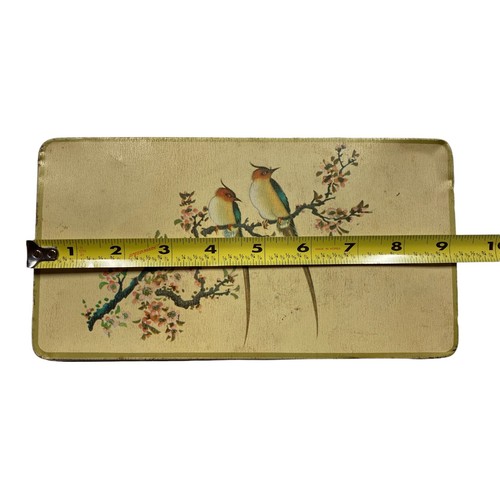Vintage Francisco Moreno Calahorra Candied Fruit Tin Box Birds w/ Floral Design - Picture 9 of 10