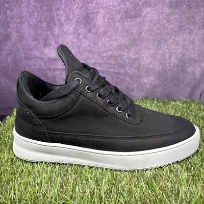 Filling Pieces Ripple Low Top Trainers Mens UK 6 EU 37 Black Leather Sneakers - Image 1 of 4