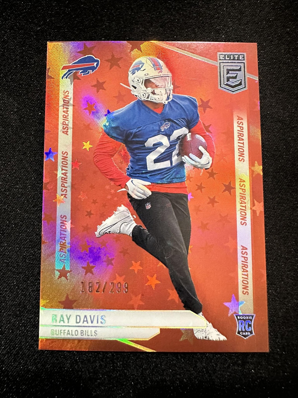 2024 Donruss Elite Ray Davis Red Aspirations /299 Bills RC Rookie Card