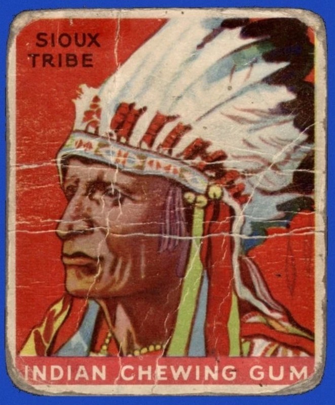 1933 Goudey Indian Gum Set  # 6 Warrior Of Sioux Tribe Baseball Card