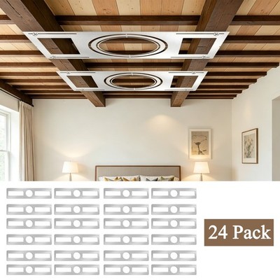 LETRY Panel Light Mounting Plate Ceiling Lamp Bracket Plate Base 26×13in 24 Pack