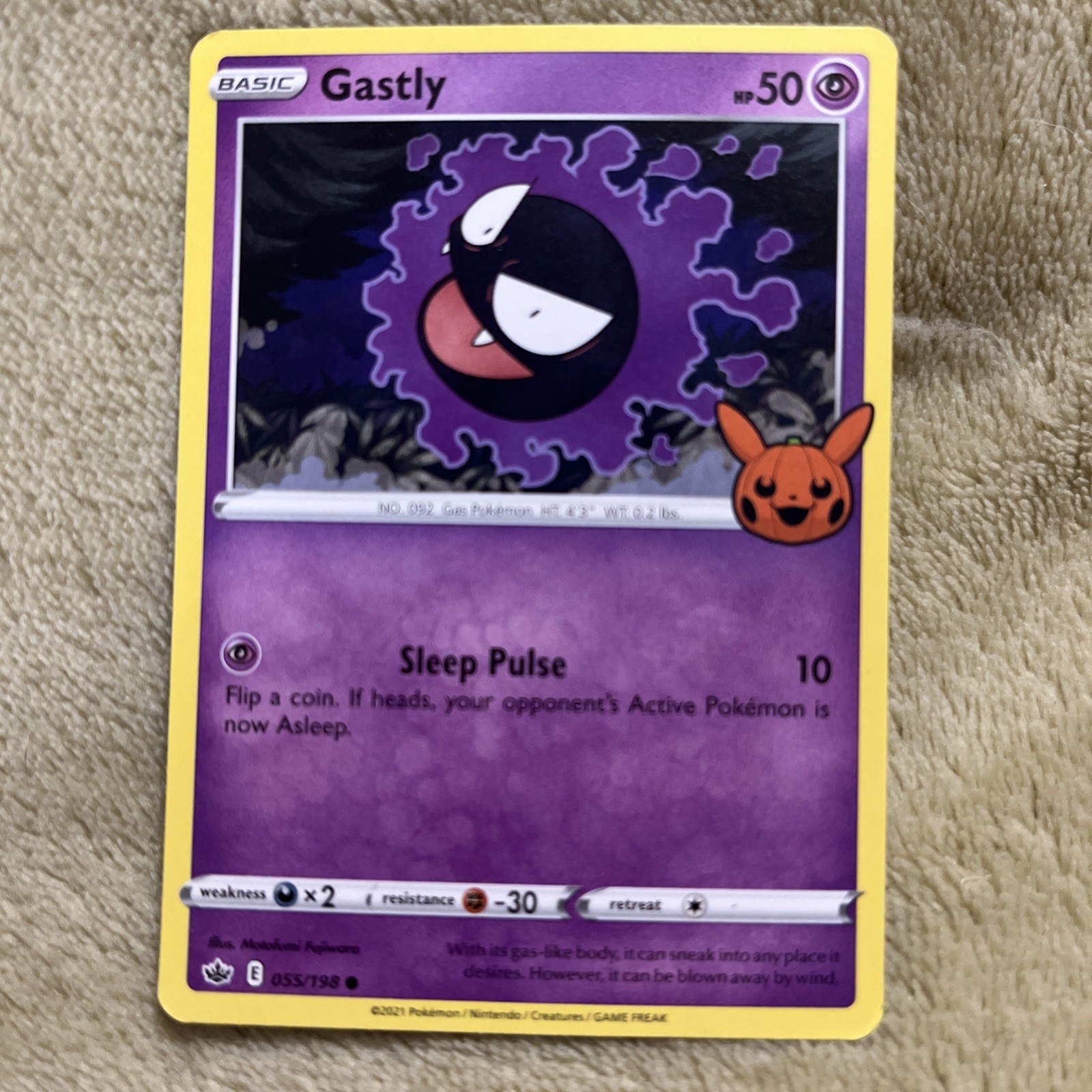 Gastly 055/198 Regular Pokemon Card 