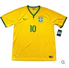 2014/15 Brazil Home Jersey 10 Neymar JR Nike Soccer World Cup kit 2XL