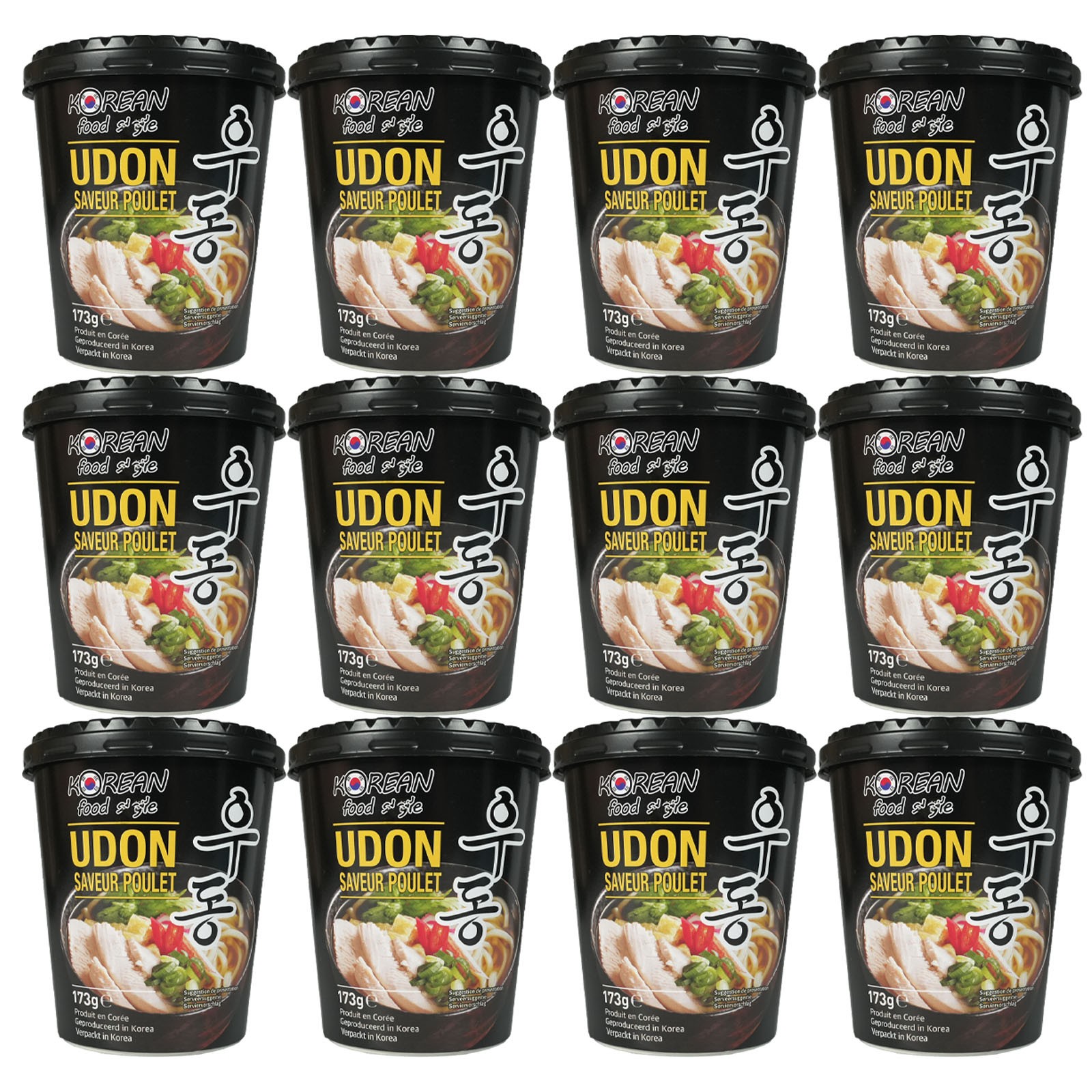 SALE,MHD12.05.2026! Udon Nudeln Suppe mit Huhn Geschmack Udong Noodle 12x173g