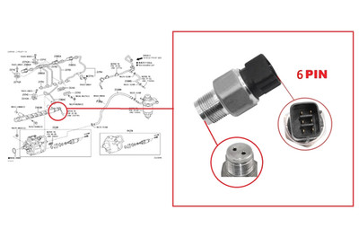 JPL Kraftstoffrail-Drucksensor Für Toyota Auris Avensis D4D 2.0D 2.2D 2005-2018