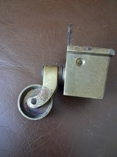 Vintage Solid Brass Square Furniture Caster Cup Large
