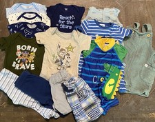 Baby Boy 14 piece lot of size 3-6/6-9 months Bundle bodysuit shirts Pants short