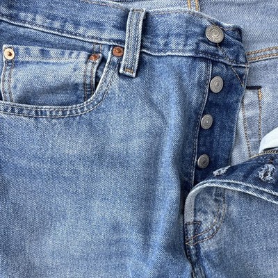 Levi s Premium Men s 501 Slim Taper Jeans Medium Wash Blue Button Fly