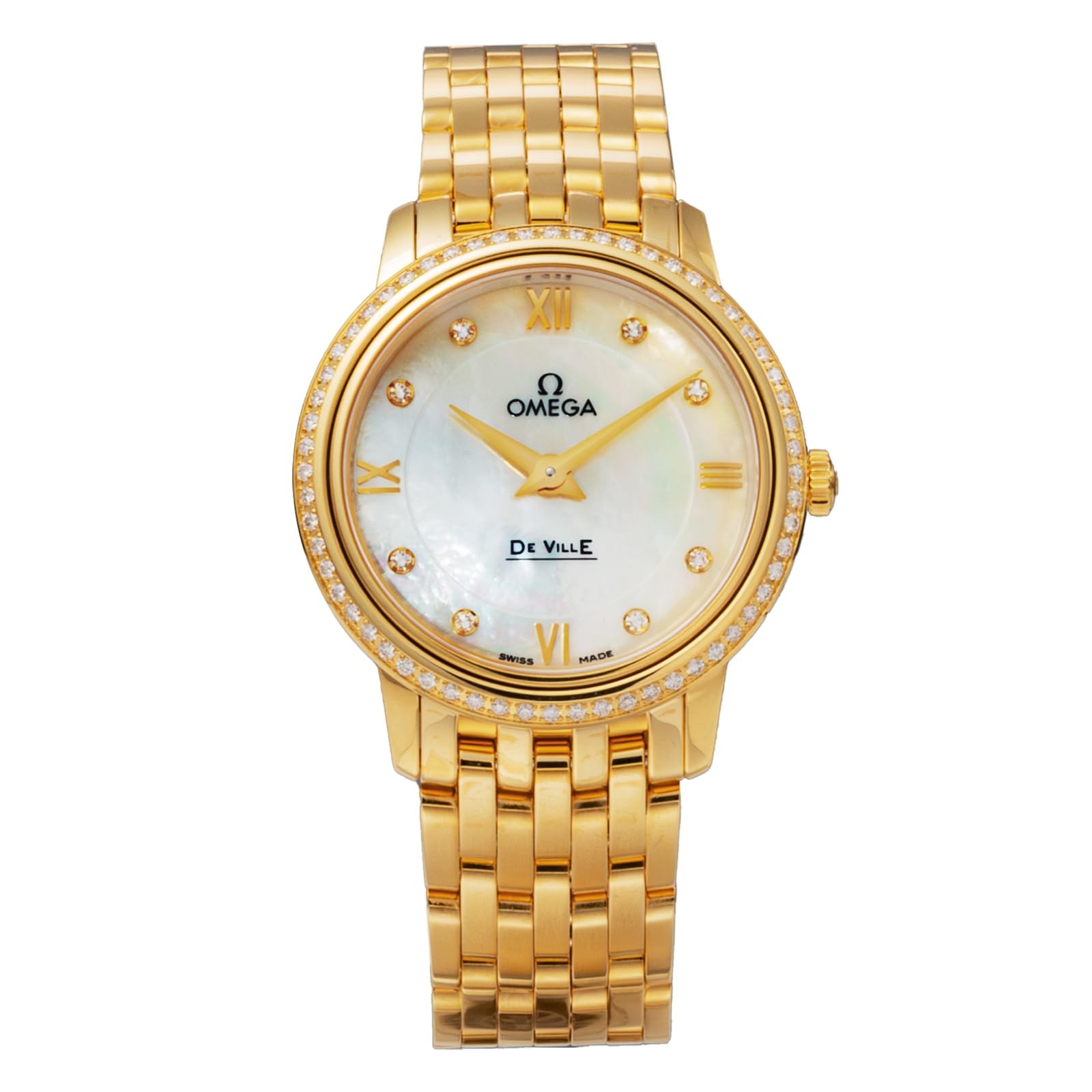 Unused OMEGA De Ville Prestige 424.55.27.60.55.001 Silver Women's Watch  in Box