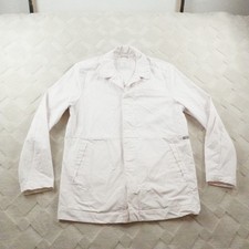 Figs Tala Modern Lab Coat Mens Medium Solid White Medical Nurse Dr Wear