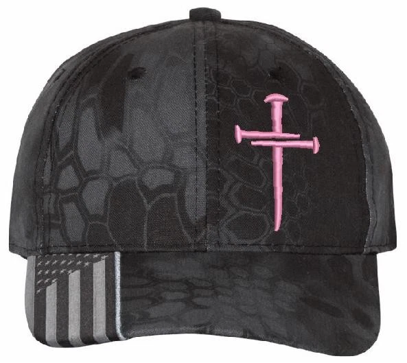 Christian Hats for Men Women Jesus 3 Nail Cross Hat Premium Adjustable Hat/Decal - Image 4 of 4