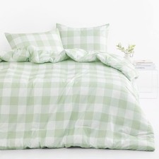 Gingham Comforter Set Plaid Buffalo Check Checkered Cottagecore Cute Geometric