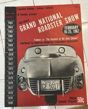 Rare 1962 Grand National Roadster Show GNRS Program Slonaker Street Rod Kustom