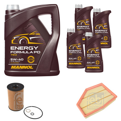 FEBI BILSTEIN Inspektionspaket 9L MANNOL Energy Formula PD 5W-40 für BMW 8