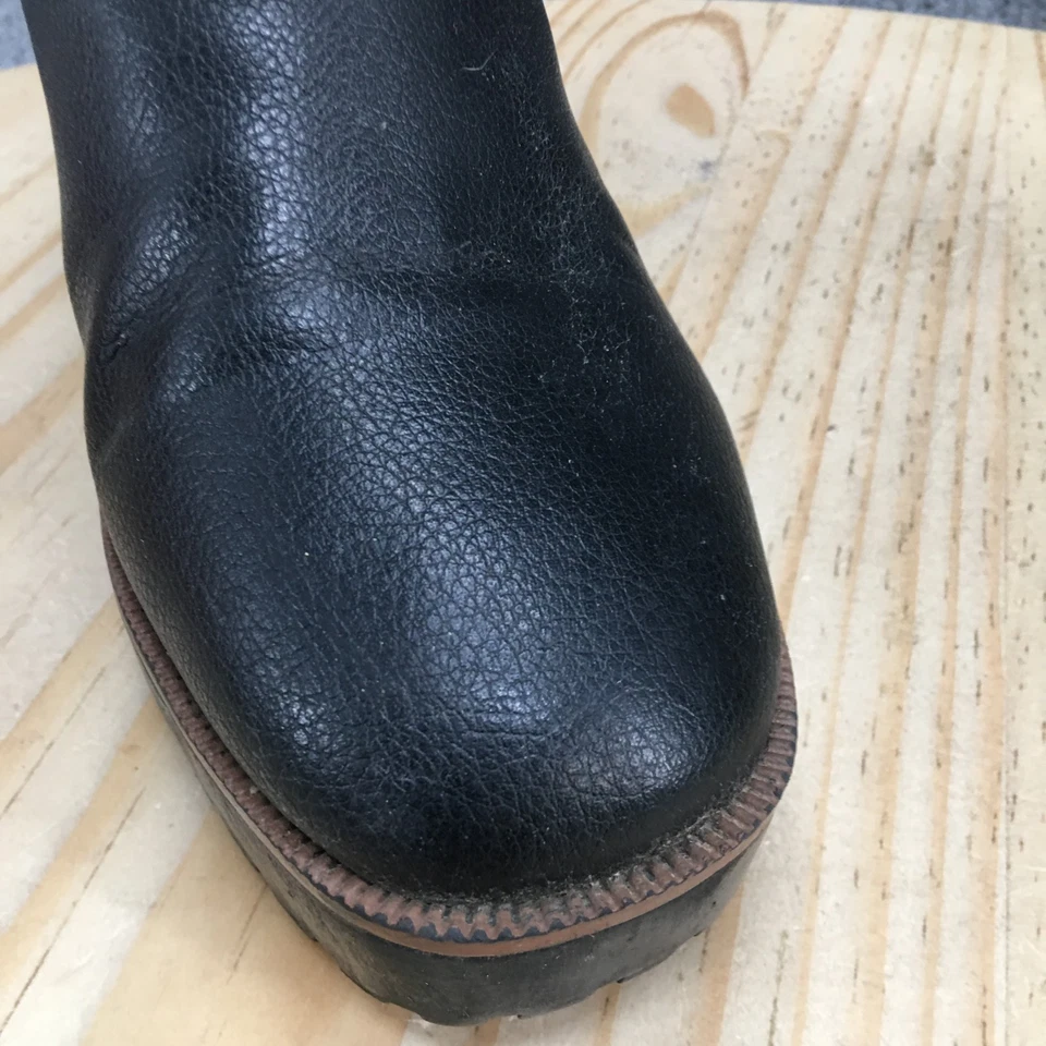 Chinese Laundry Boots Womens 7.5 Good Day Platform Chelsea Black Pull On Block - Image 4 of 4