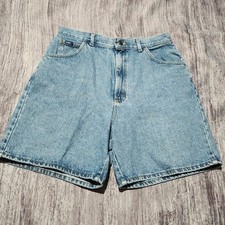 Lee Mom Shorts Size 14 Medium Light Wash Denim High Waist Vintage USA Made
