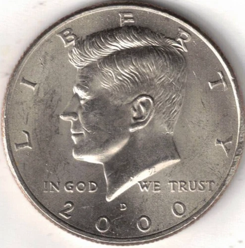 2000-D Denver Circulated Clad Half Dollar Coin!